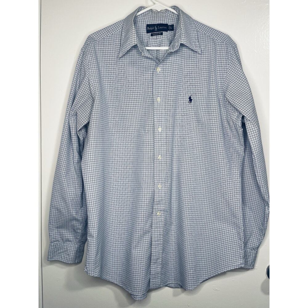 Vintage Ralph Lauren Men’s Button Up Size L Plaid Long Sleeve